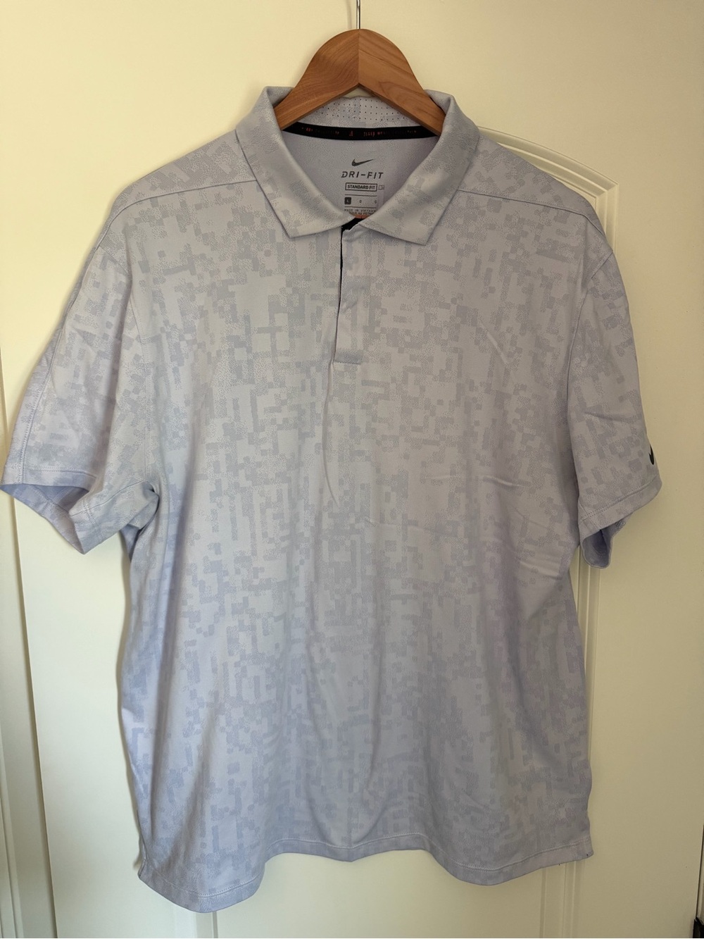 Nike Men's Light Purple Digital Camo Dri-FIT Polo